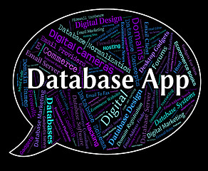 Image showing Database App Means Text Apps And Application