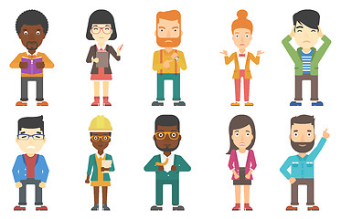 Image showing Vector set of business characters.