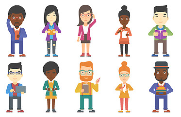 Image showing Vector set of business characters.