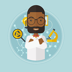 Image showing Male laboratory assistant vector illustration.