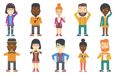 Image showing Vector set of business characters.