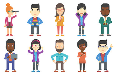 Image showing Vector set of business characters.