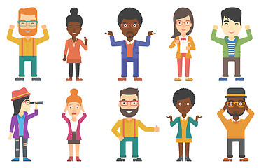 Image showing Vector set of business characters.