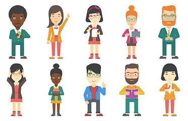 Image showing Vector set of business characters.