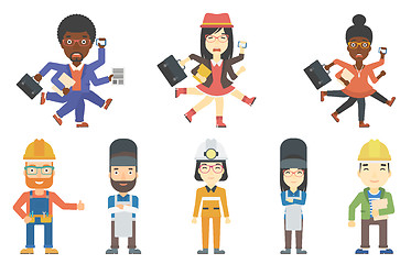 Image showing Vector set of professions characters.