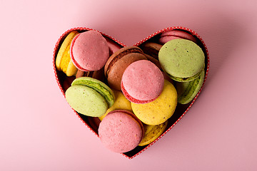 Image showing Macarons in gift box