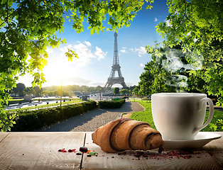 Image showing Traditional parisian breakfast