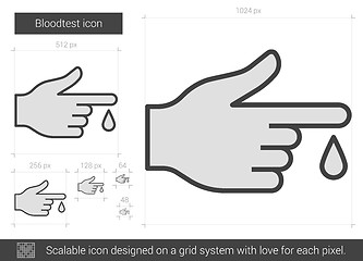 Image showing Blood test line icon.