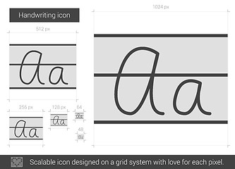 Image showing Handwriting line icon.