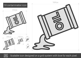 Image showing Oil contamination line icon.