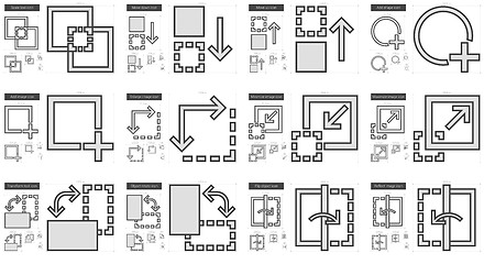 Image showing Content Edition line icon set.