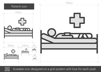 Image showing Patient line icon.