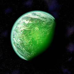 Image showing green planet