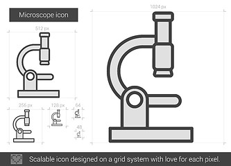 Image showing Microscope line icon.