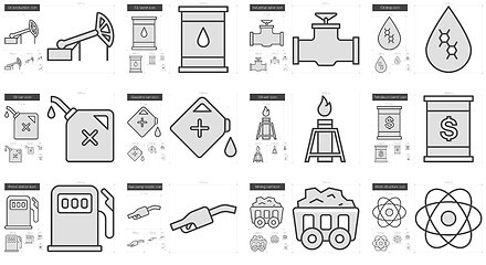 Image showing Ecology line icon set.