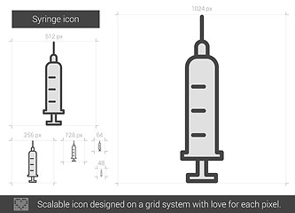 Image showing Syringe line icon.