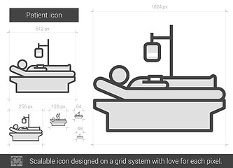 Image showing Patient line icon.