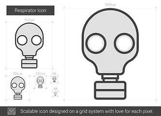 Image showing Respirator line icon.