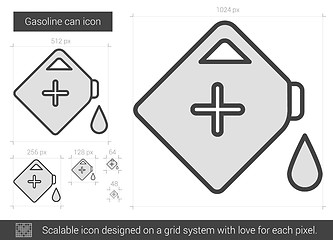 Image showing Gasoline can line icon.