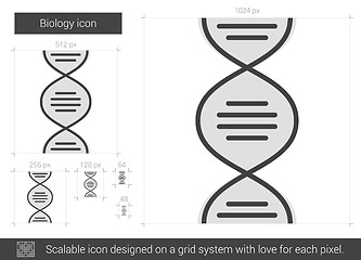 Image showing Biology line icon.