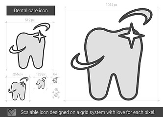 Image showing Dental care line icon.