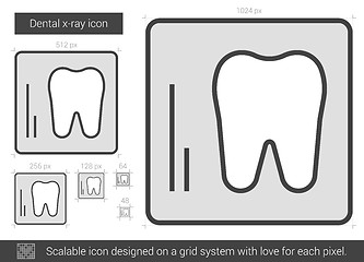 Image showing Dental x-ray line icon.