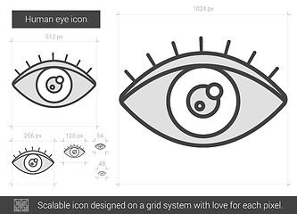 Image showing Human eye line icon.