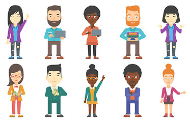 Image showing Vector set of business characters.