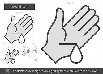 Image showing Wound line icon.