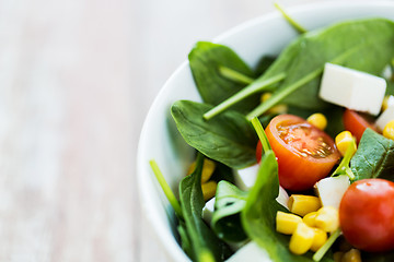 Image showing close up of vegetable salad in bowl