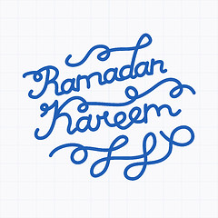 Image showing Handwritten congratulation on Ramadan
