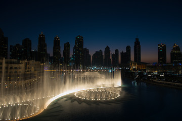 Image showing musical fountain in Dubai