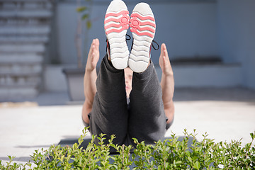 Image showing man doing morning yoga exercises