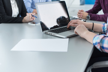 Image showing Business Team At A Meeting at modern office building