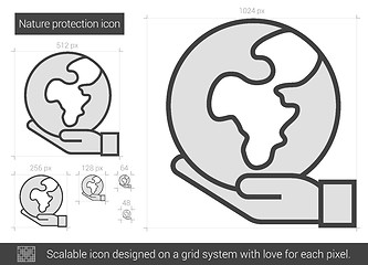 Image showing Nature protection line icon.