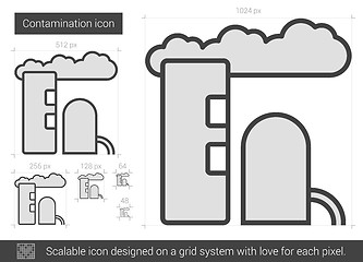 Image showing Contamination line icon.