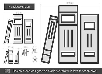 Image showing Handbooks line icon.