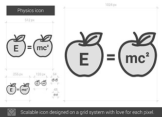 Image showing Physics line icon.