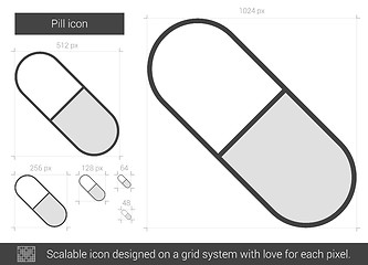 Image showing Pill line icon.