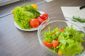 Image showing Fresh vegetables in the kitchen