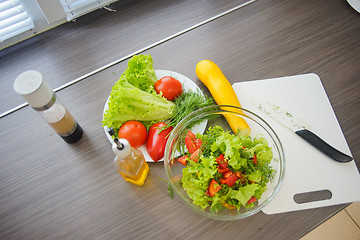 Image showing Fresh vegetables in the kitchen