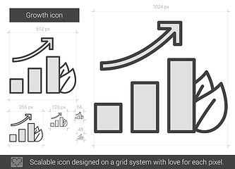 Image showing Growth line icon.