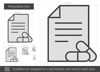 Image showing Prescription line icon.