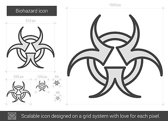 Image showing Biohazard line icon.