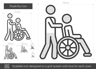 Image showing Disability line icon.