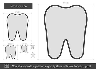 Image showing Dentistry line icon.