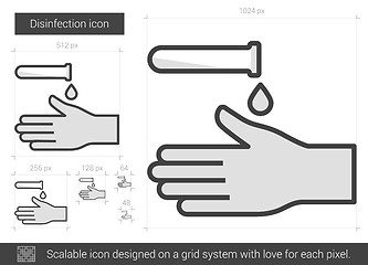 Image showing Disinfection line icon.