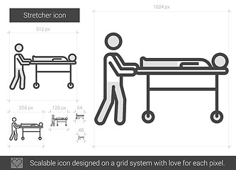 Image showing Stretcher line icon.