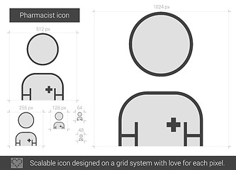 Image showing Pharmacist line icon.