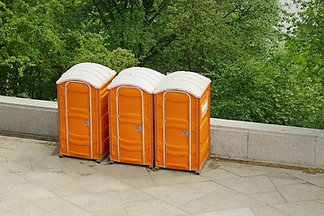 Image showing Portable Toilets on an Event